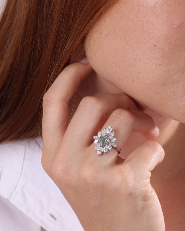 Pink gemstone statement ring
