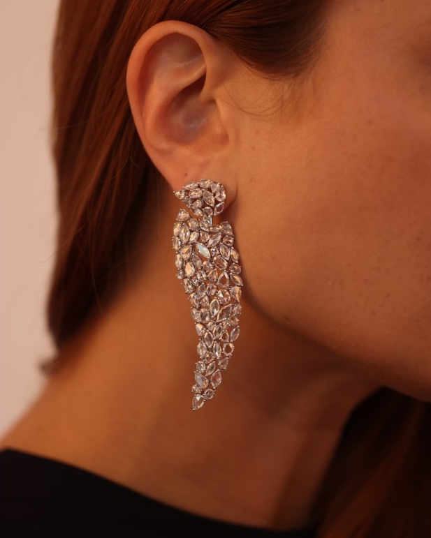 Drop earring close-up