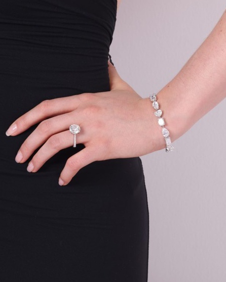 Statement rings and mixed-cut bracelet